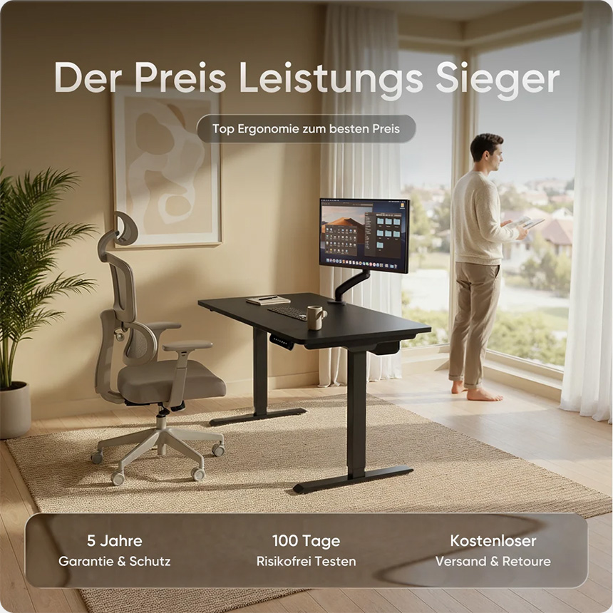 Deskspace Pro Höhenverstellbarer Schreibtisch