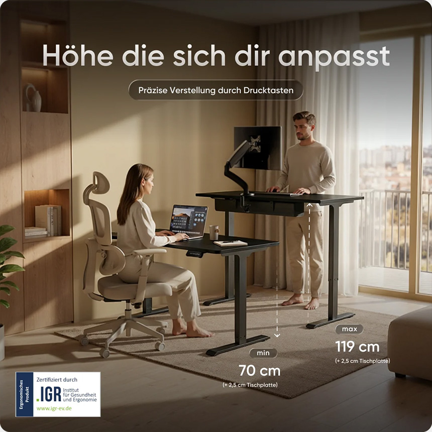 Deskspace Pro Höhenverstellbarer Schreibtisch