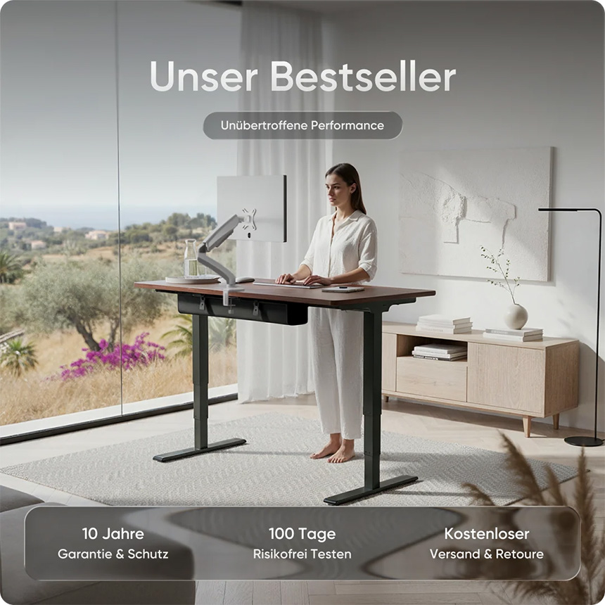 Deskspace Pro Plus Höhenverstellbarer Schreibtisch