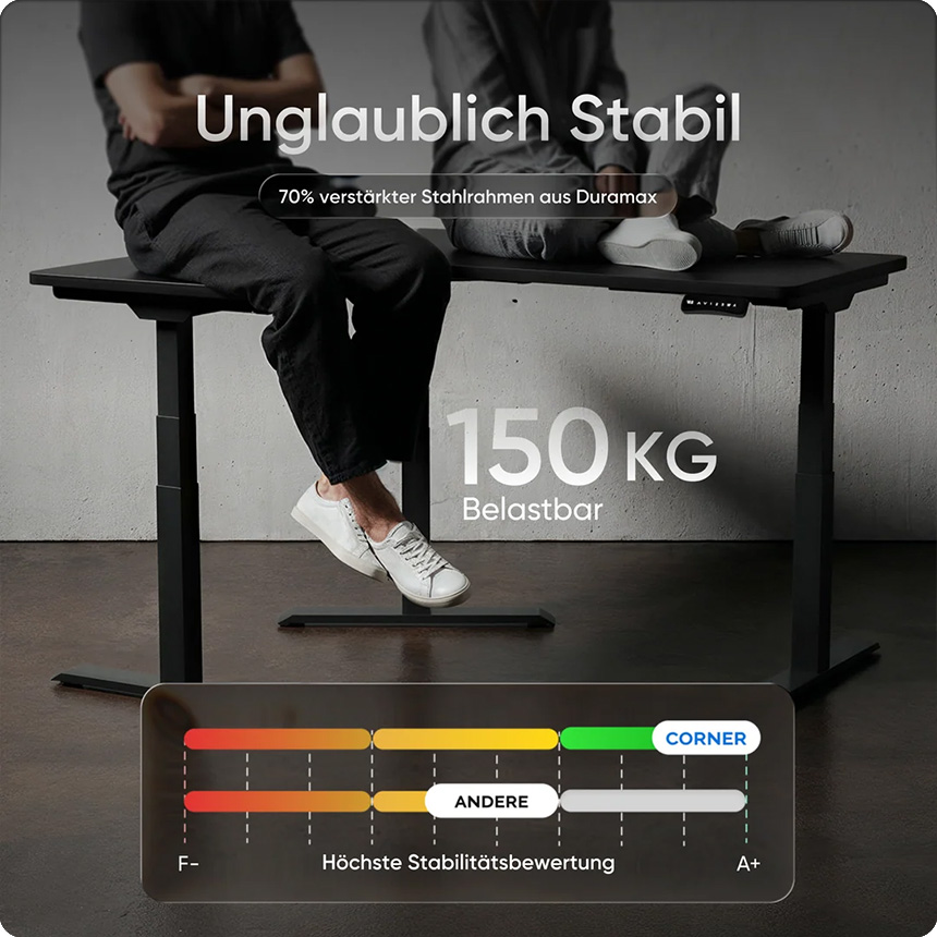 Deskspace Corner Höhenverstellbarer Schreibtisch