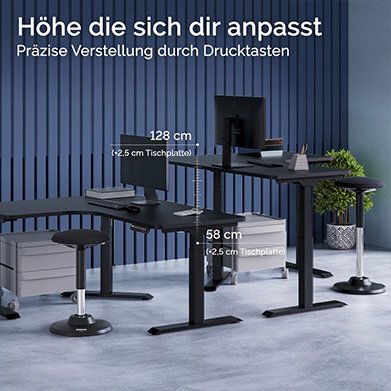 Corner Deskspace Höhenverstellbarer Schreibtisch