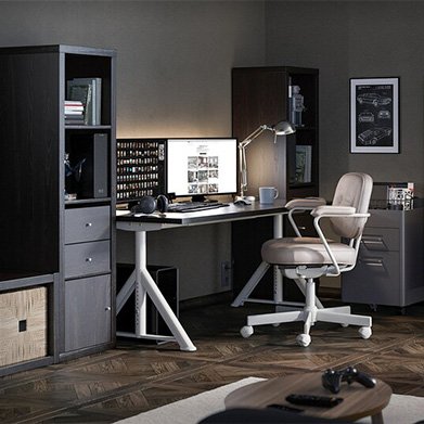 IKEA IDÅSEN Höhenverstellbarer Schreibtisch
