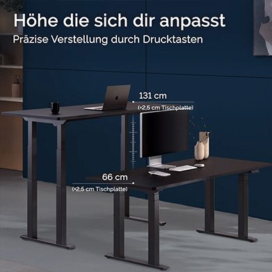 Titan Deskspace Höhenverstellbarer Schreibtisch