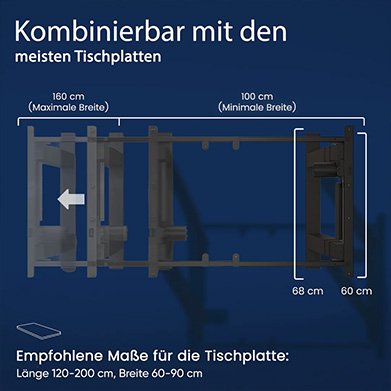 Titan Deskspace Höhenverstellbarer Schreibtisch